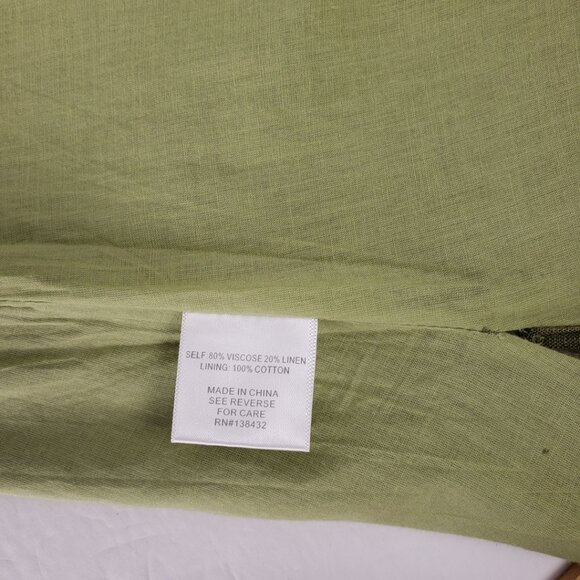 ModCloth XXS Dress Olive Green Linen Pockets Button Shirt Belt Tie Khaki NWT - Picture 8 of 15